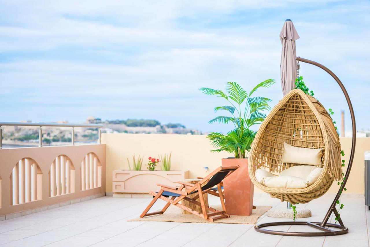 Thea - Rooftop Seaview Jacuzzi Rethymno Exteriör bild