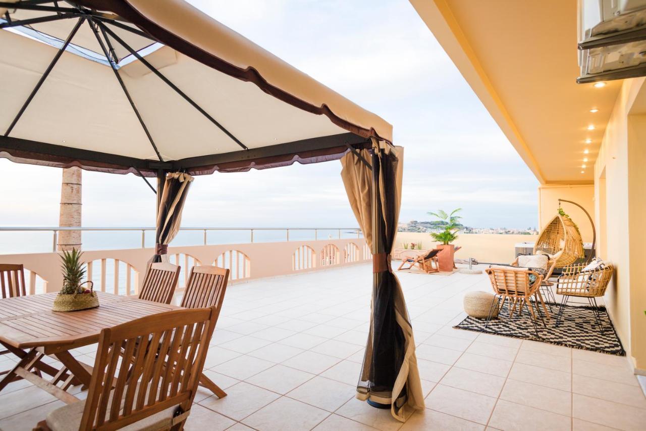 Thea - Rooftop Seaview Jacuzzi Rethymno Exteriör bild